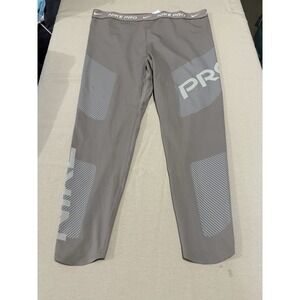 Women's Nike Pro Running Tights Spandex Compression Pants Tan 2X $75 DM3990